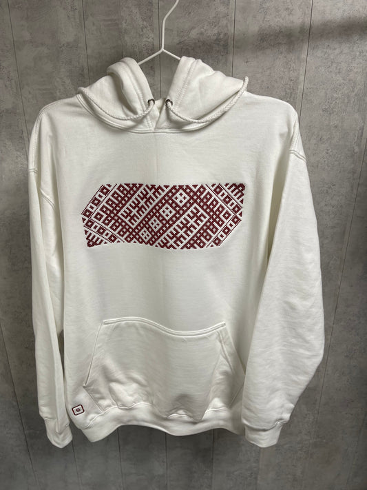 Unisex džemperis ar kapuci un Lielvārdes jostu